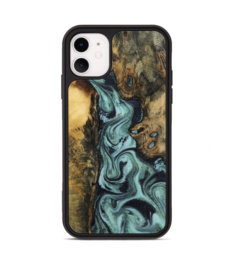 iPhone 11 Wood Phone Case - Brayden (Green, 798111)