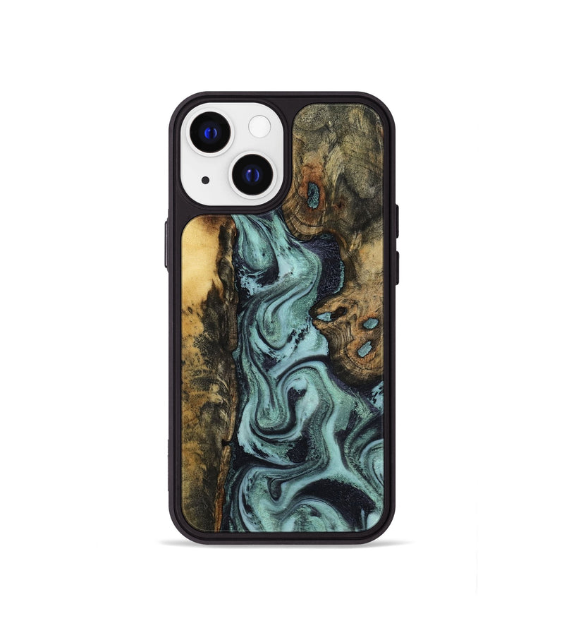 iPhone 13 mini Wood Phone Case - Brayden (Green, 798111)