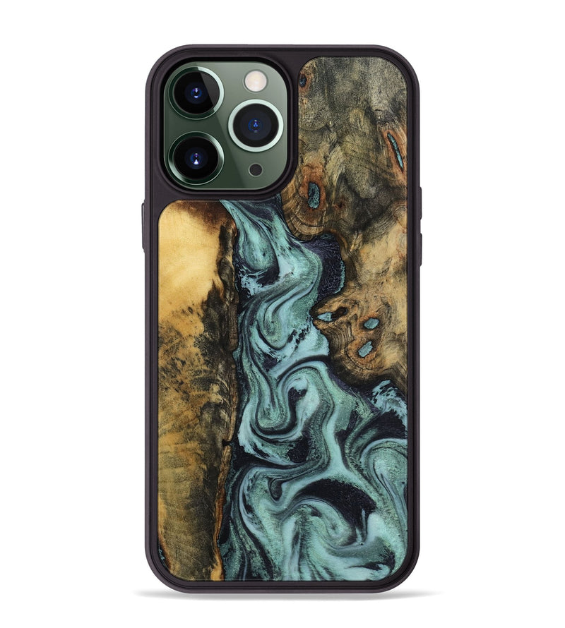 iPhone 13 Pro Max Wood Phone Case - Brayden (Green, 798111)