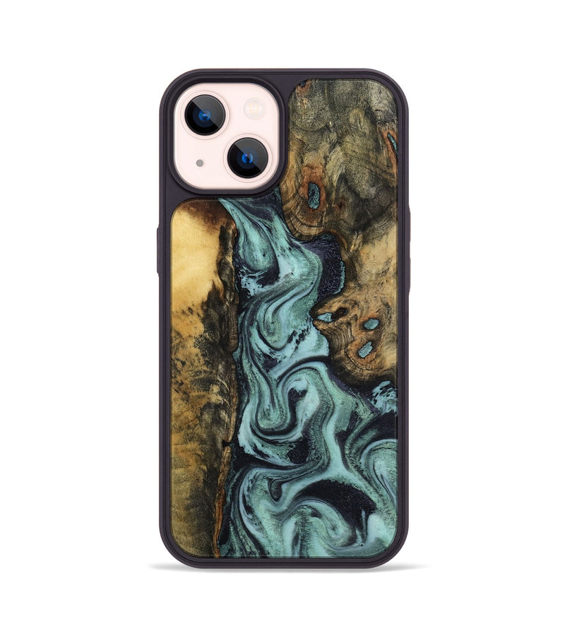 iPhone 14 Wood Phone Case - Brayden (Green, 798111)