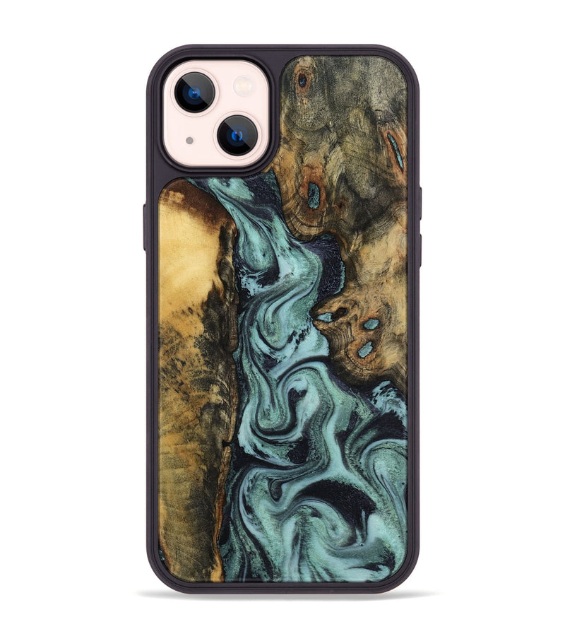 iPhone 14 Plus Wood Phone Case - Brayden (Green, 798111)