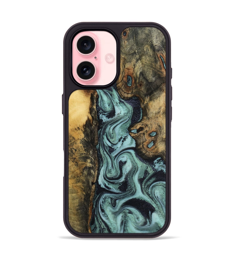 iPhone 16 Wood Phone Case - Brayden (Green, 798111)