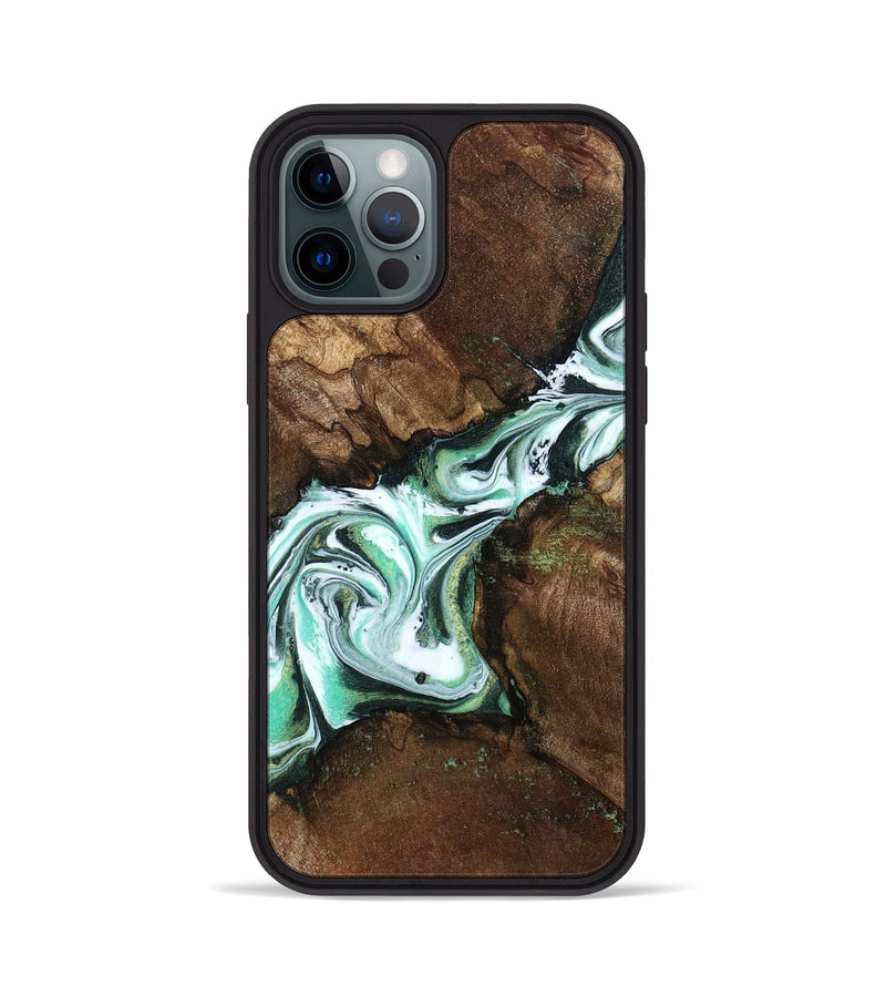iPhone 12 Pro Wood Phone Case - Yuliana (Green, 798112)