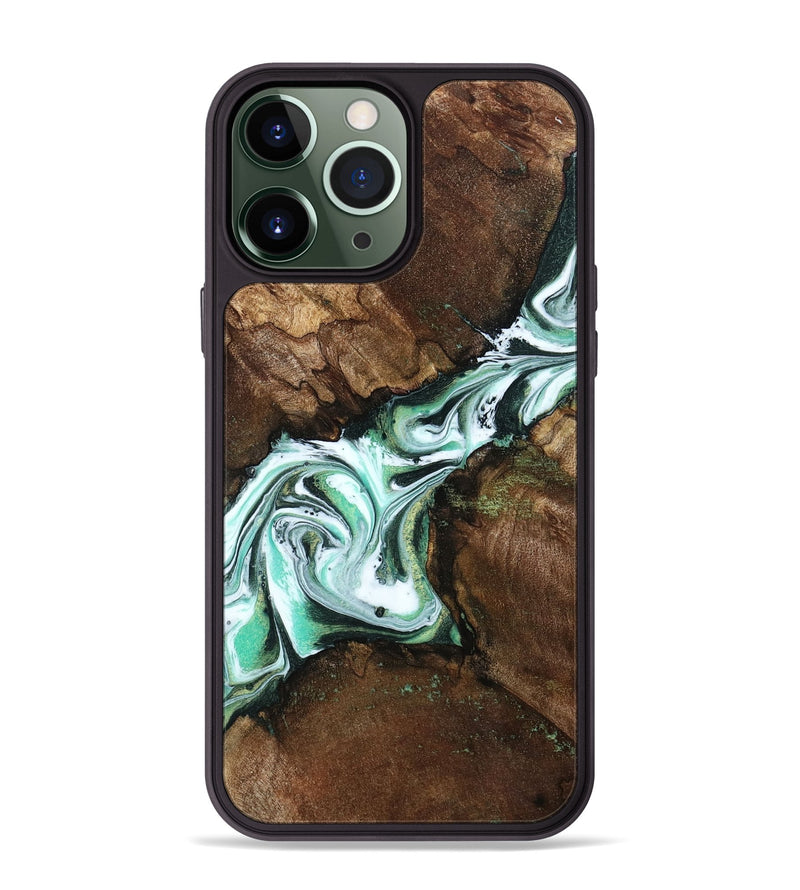 iPhone 13 Pro Max Wood Phone Case - Yuliana (Green, 798112)