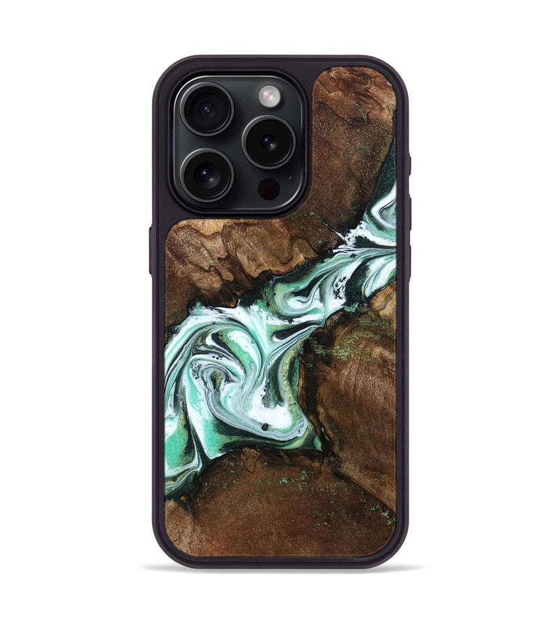 iPhone 15 Pro Wood Phone Case - Yuliana (Green, 798112)