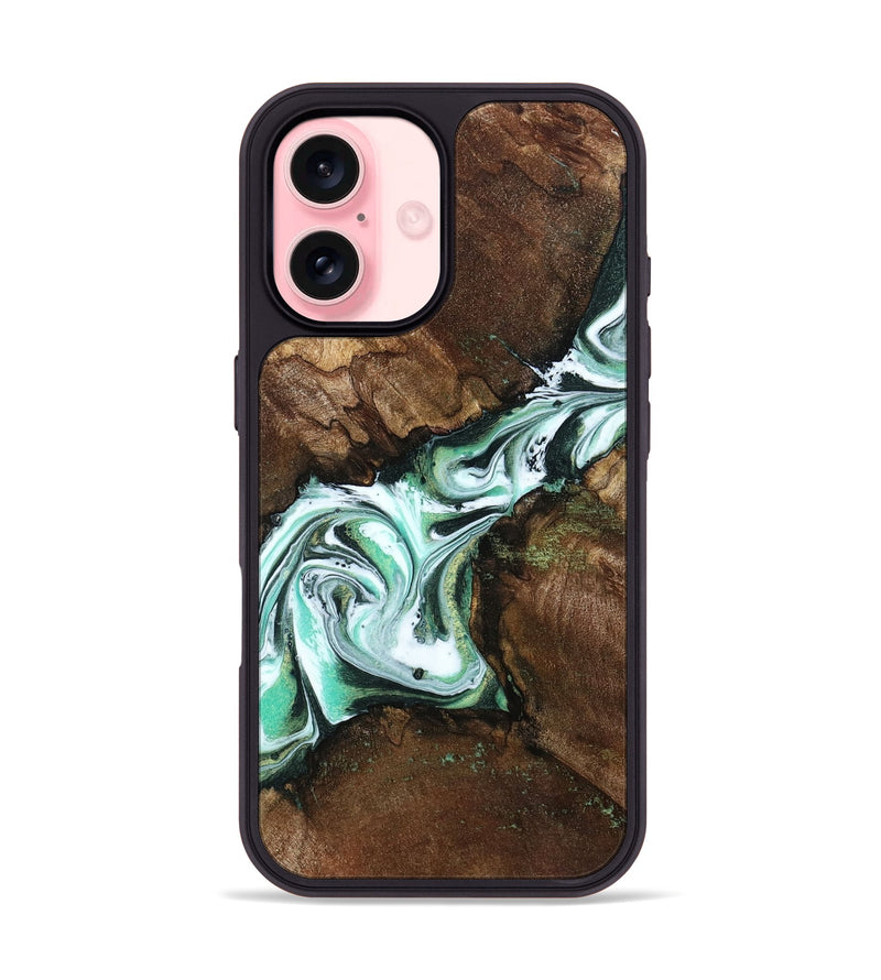 iPhone 16 Wood Phone Case - Yuliana (Green, 798112)
