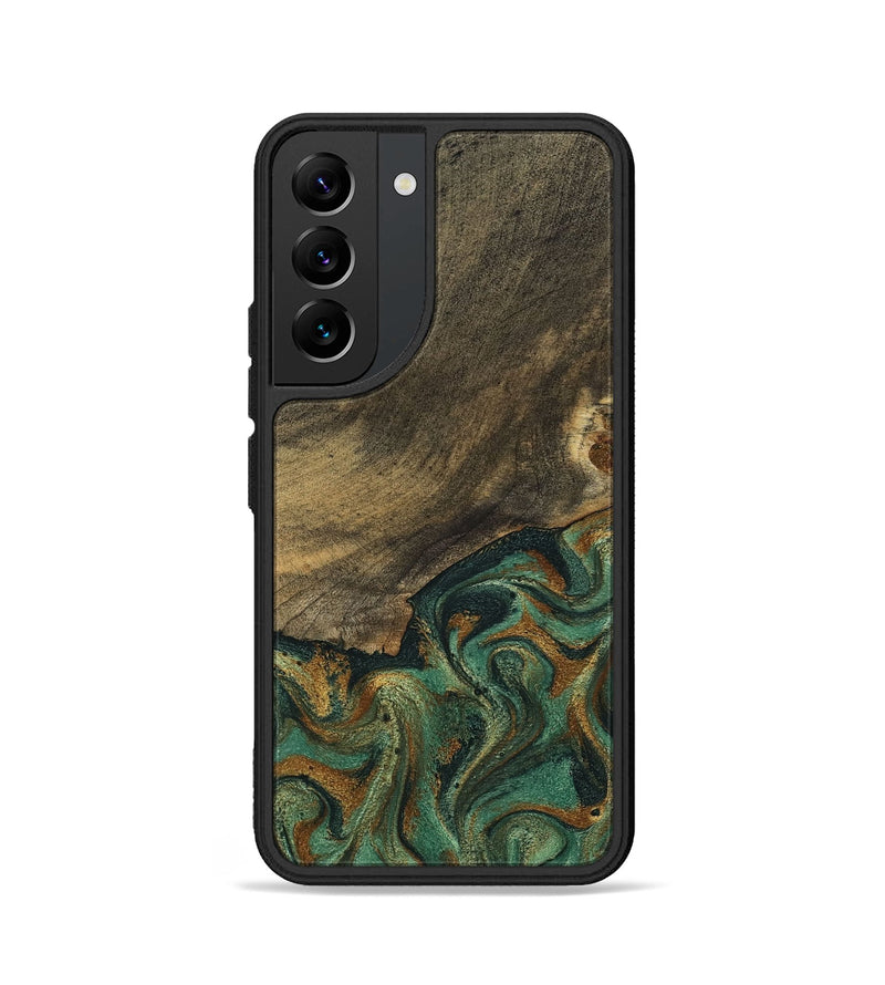Galaxy S22 Wood Phone Case - Emely (Green, 798113)