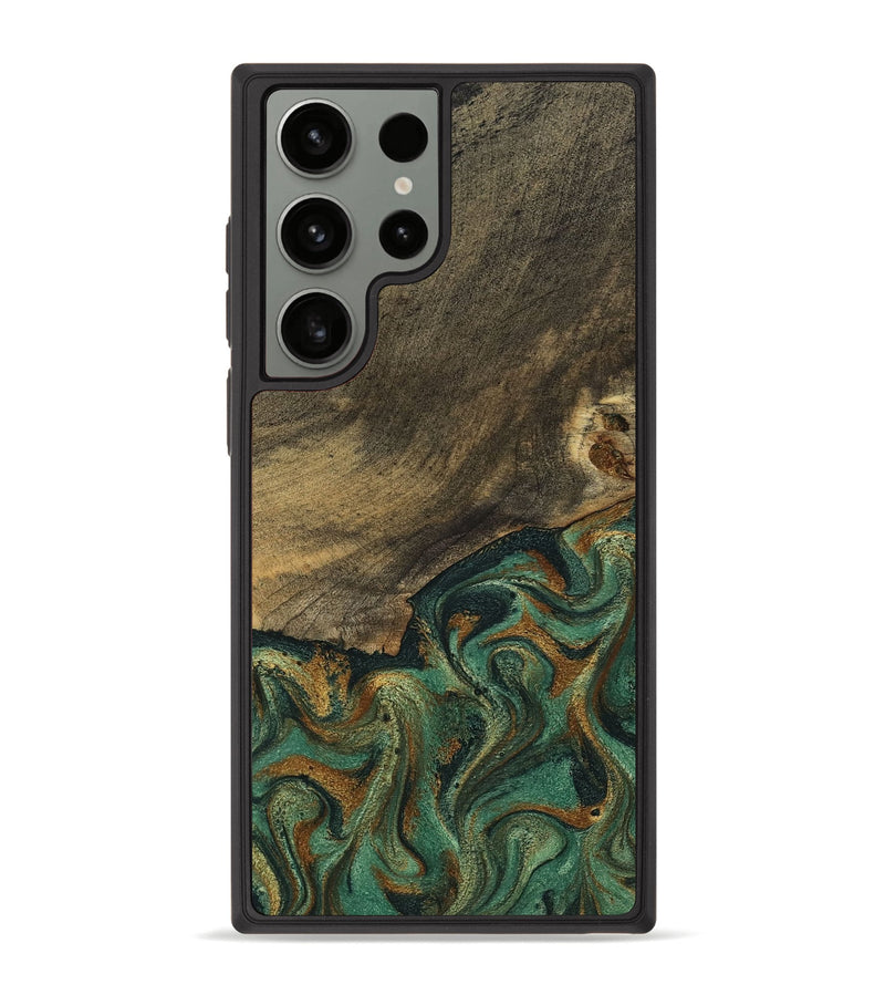 Galaxy S23 Ultra Wood Phone Case - Emely (Green, 798113)