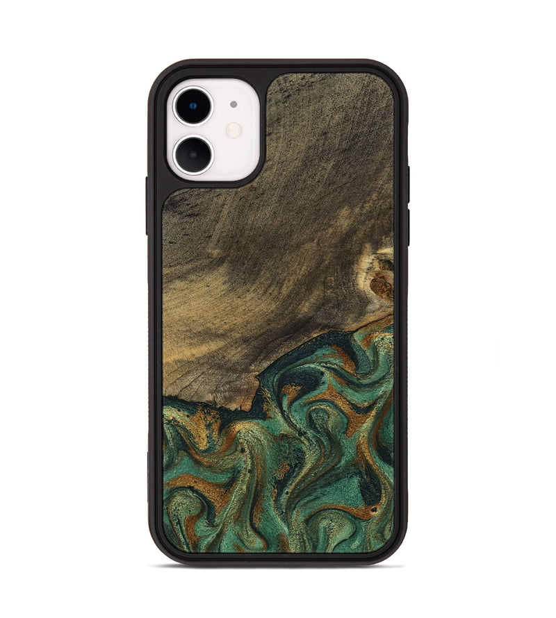 iPhone 11 Wood Phone Case - Emely (Green, 798113)