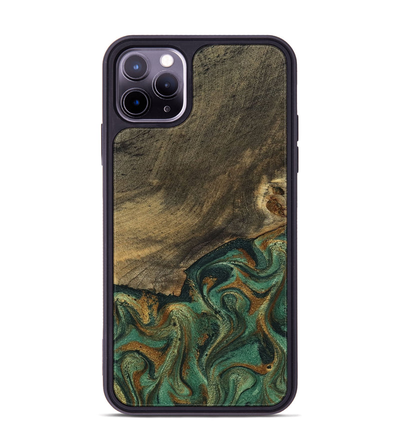 iPhone 11 Pro Max Wood Phone Case - Emely (Green, 798113)