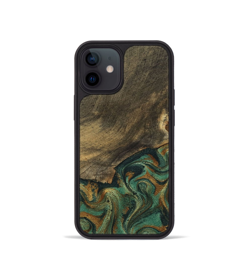 iPhone 12 mini Wood Phone Case - Emely (Green, 798113)
