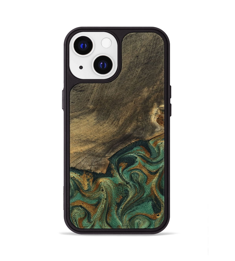 iPhone 13 Wood Phone Case - Emely (Green, 798113)