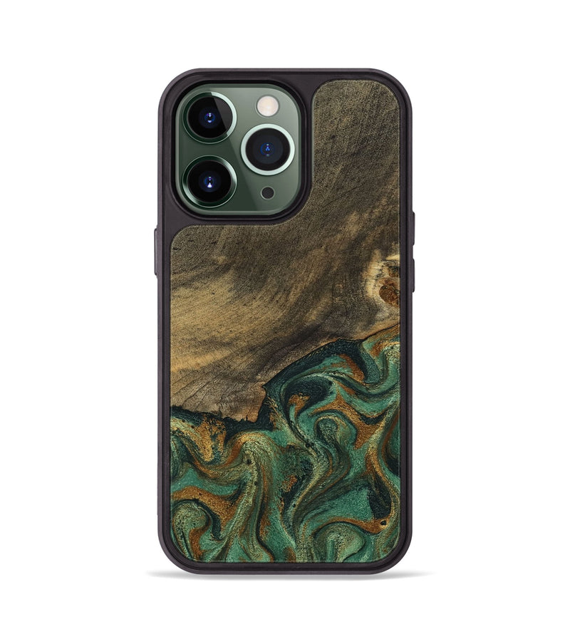 iPhone 13 Pro Wood Phone Case - Emely (Green, 798113)