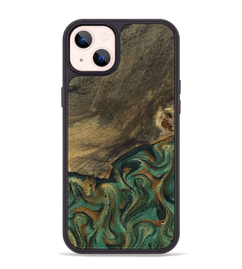 iPhone 14 Plus Wood Phone Case - Emely (Green, 798113)
