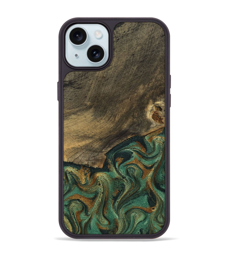 iPhone 15 Plus Wood Phone Case - Emely (Green, 798113)