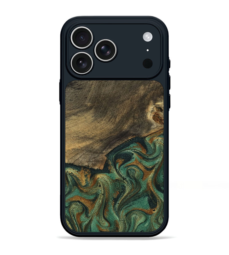 iPhone 17 Pro Max Wood Phone Case - Emely (Green, 798113)