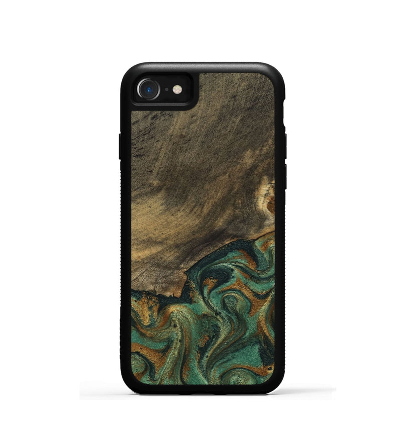 iPhone SE Wood Phone Case - Emely (Green, 798113)