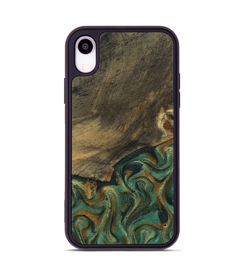 iPhone Xr Wood Phone Case - Emely (Green, 798113)