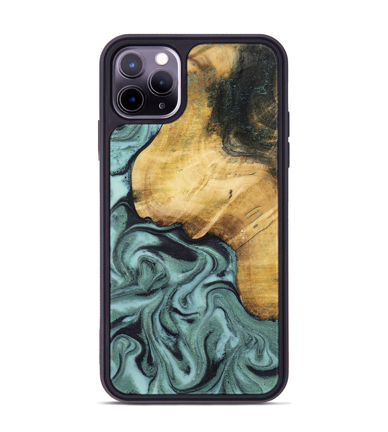 iPhone 11 Pro Max Wood Phone Case - Arya (Green, 798114)