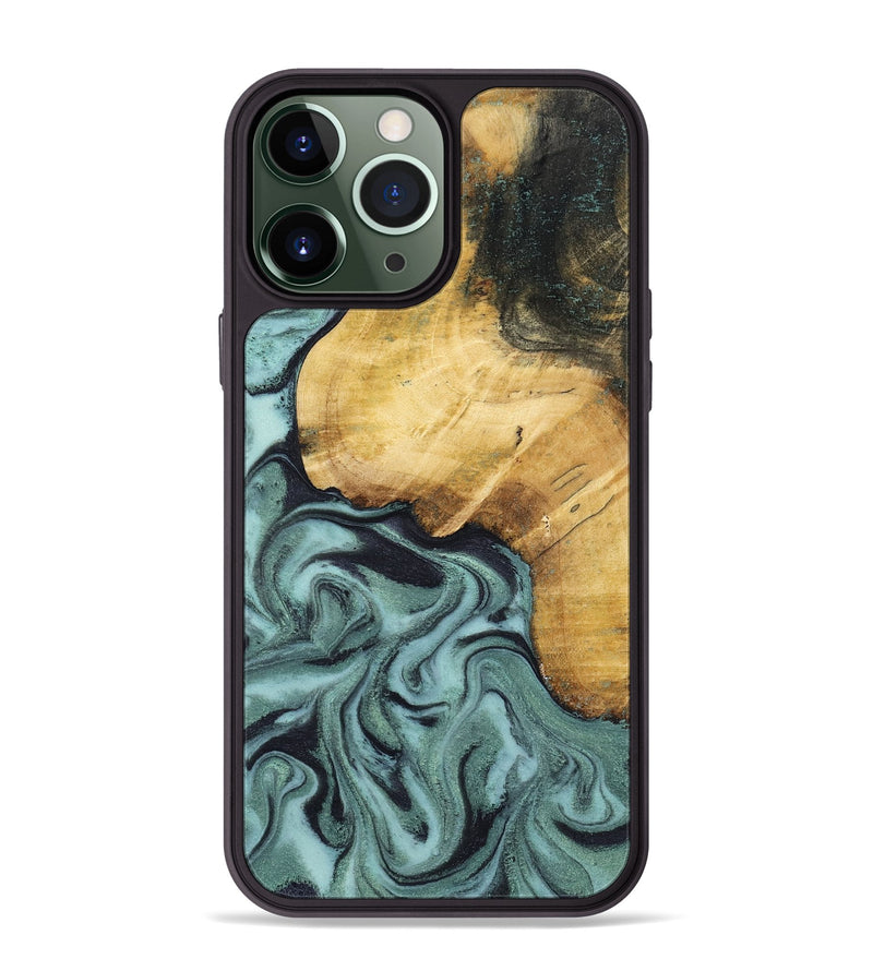 iPhone 13 Pro Max Wood Phone Case - Arya (Green, 798114)