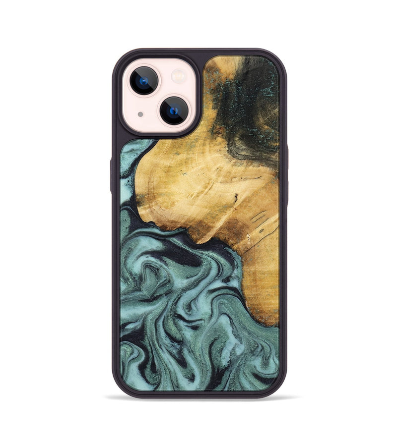 iPhone 14 Wood Phone Case - Arya (Green, 798114)