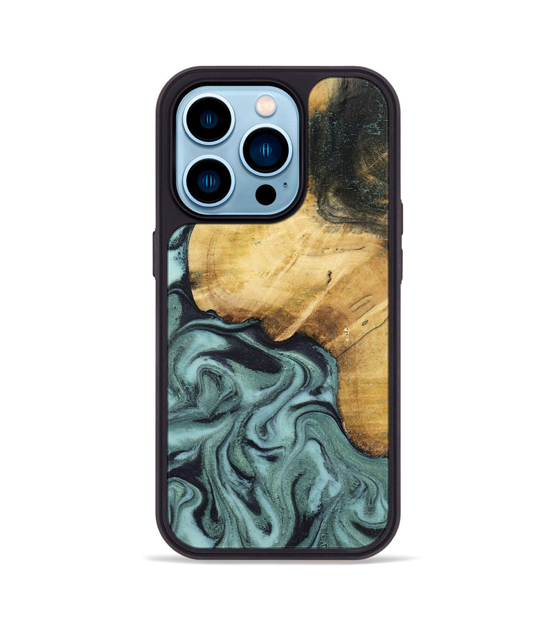 iPhone 14 Pro Wood Phone Case - Arya (Green, 798114)