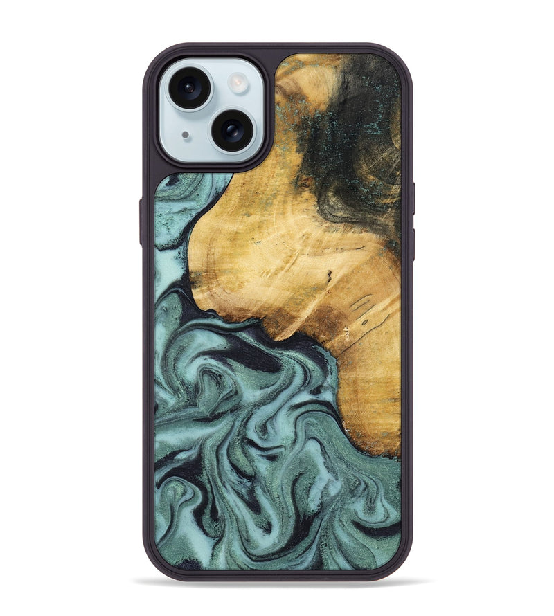iPhone 15 Plus Wood Phone Case - Arya (Green, 798114)