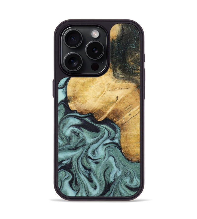 iPhone 15 Pro Wood Phone Case - Arya (Green, 798114)