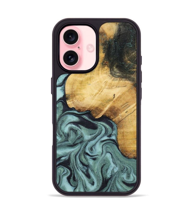 iPhone 16 Wood Phone Case - Arya (Green, 798114)