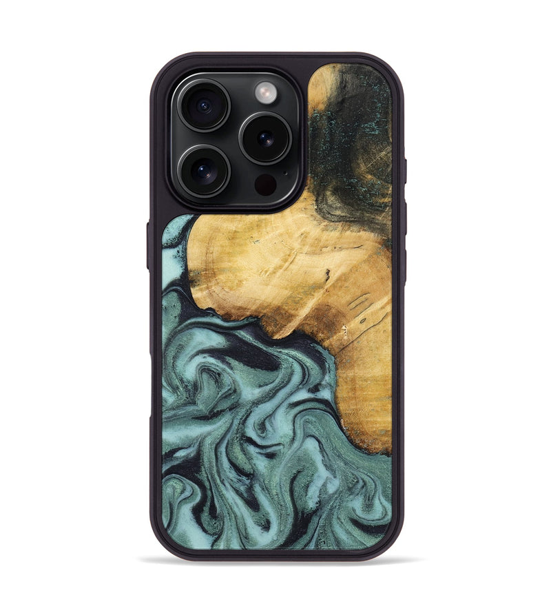 iPhone 16 Pro Wood Phone Case - Arya (Green, 798114)