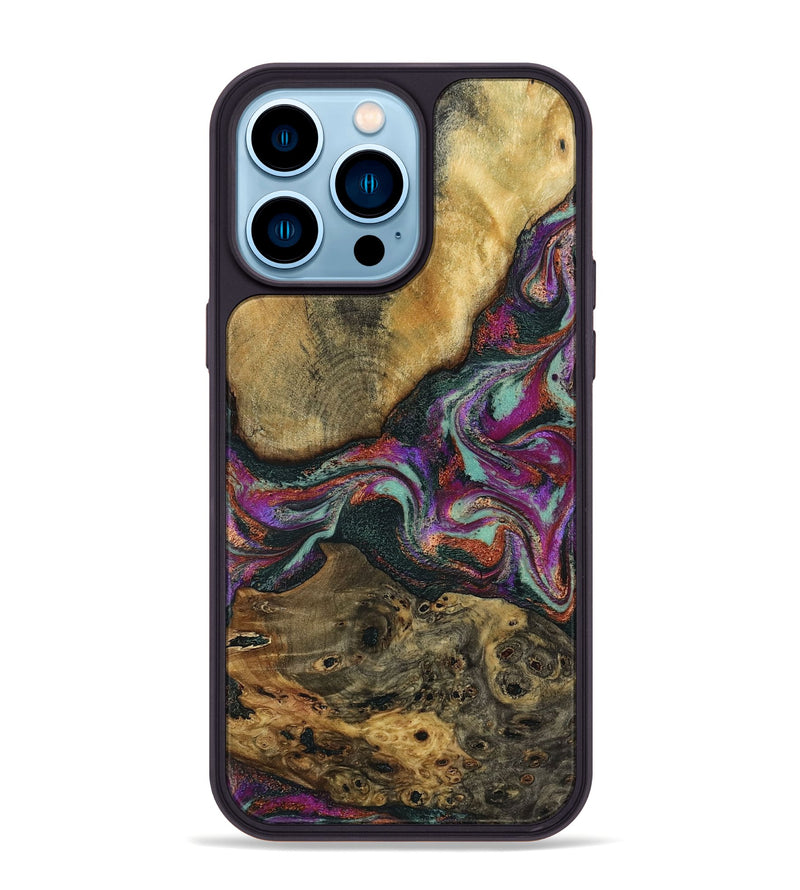 iPhone 14 Pro Max Wood Phone Case - Brant (Green, 798115)