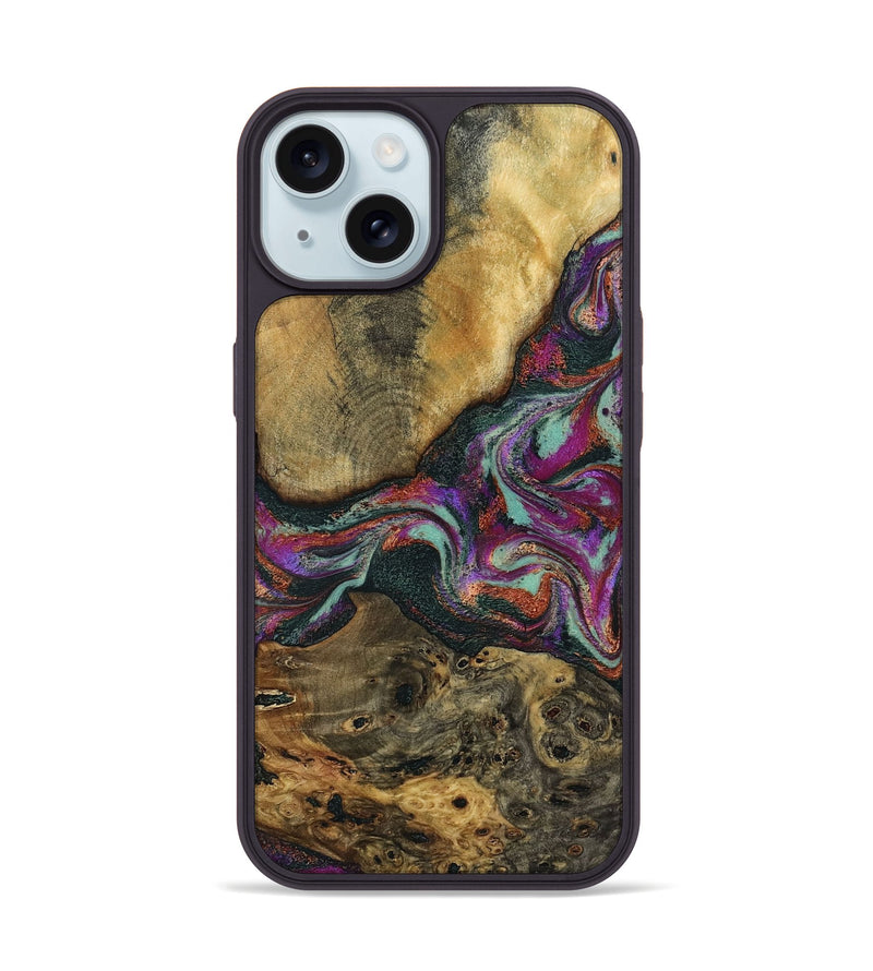 iPhone 15 Wood Phone Case - Brant (Green, 798115)