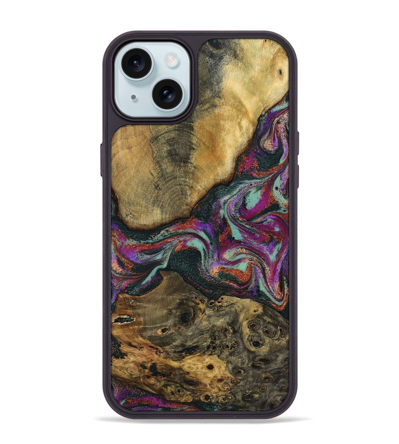 iPhone 15 Plus Wood Phone Case - Brant (Green, 798115)