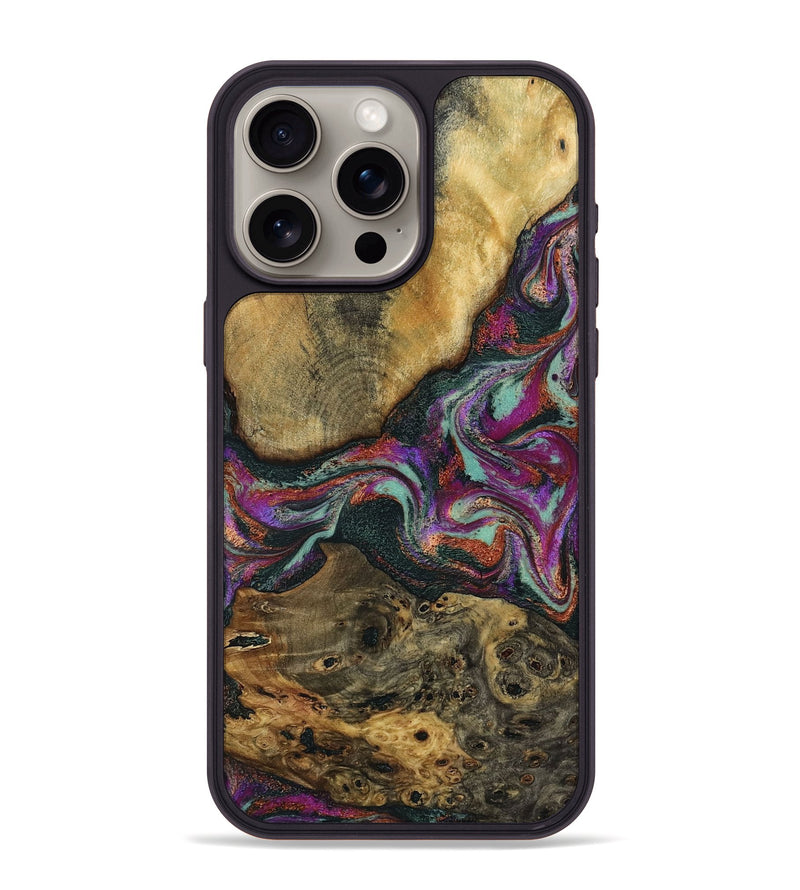 iPhone 15 Pro Max Wood Phone Case - Brant (Green, 798115)