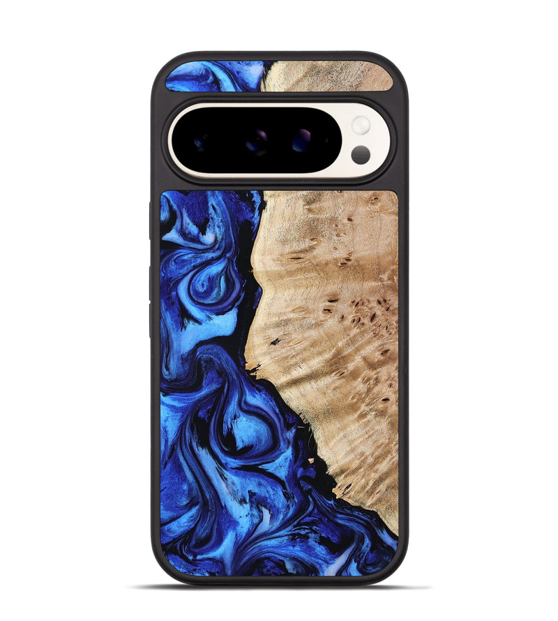 Pixel 9 Pro Wood Phone Case - Shirlee (Blue, 798117)