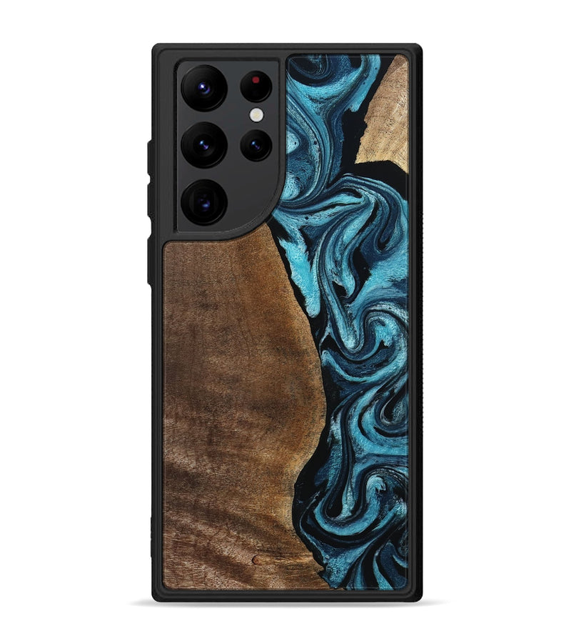 Galaxy S22 Ultra Wood Phone Case - Isis (Blue, 798118)