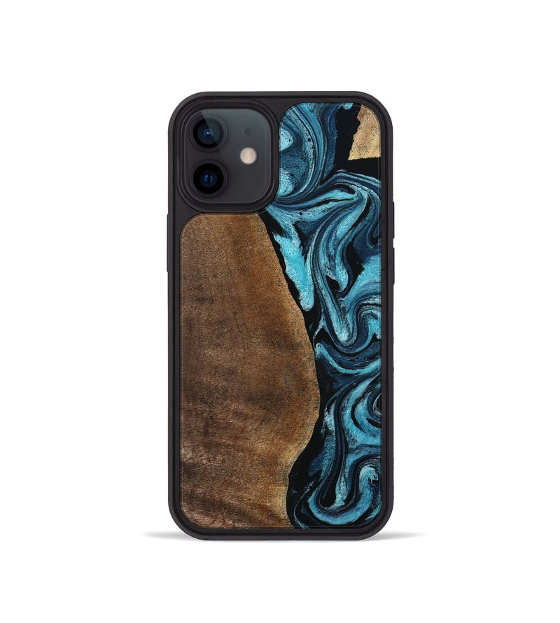 iPhone 12 mini Wood Phone Case - Isis (Blue, 798118)