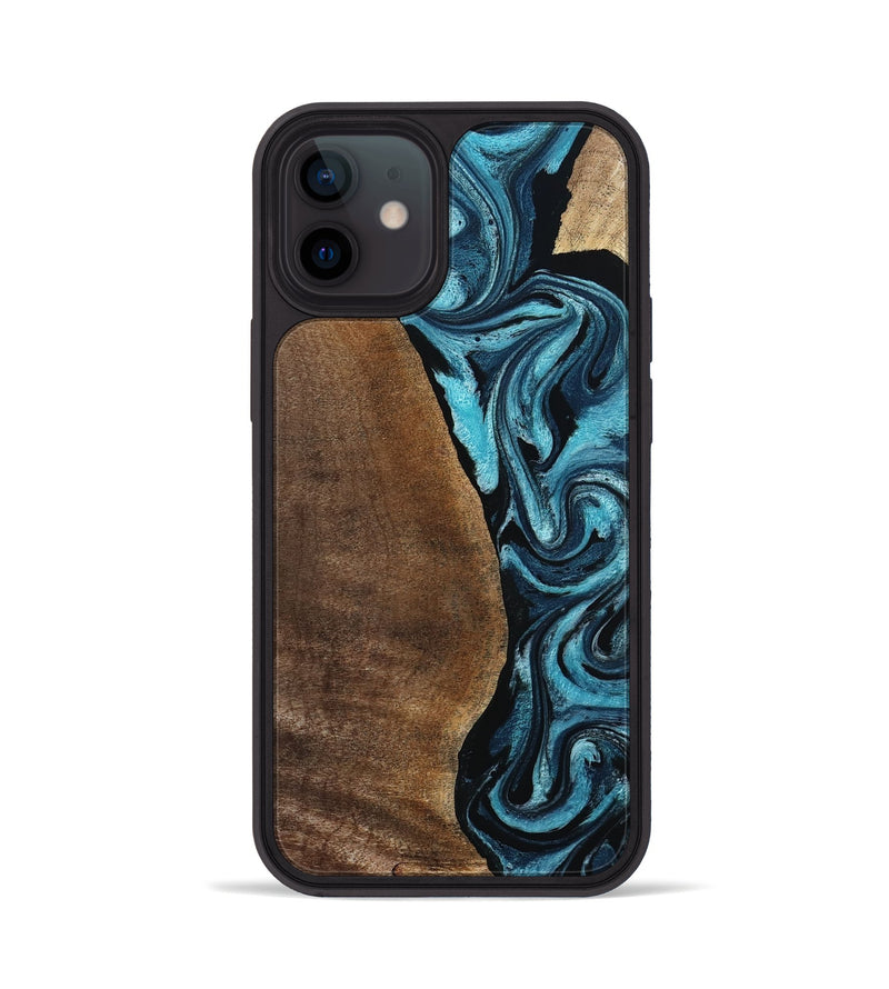 iPhone 12 Wood Phone Case - Isis (Blue, 798118)