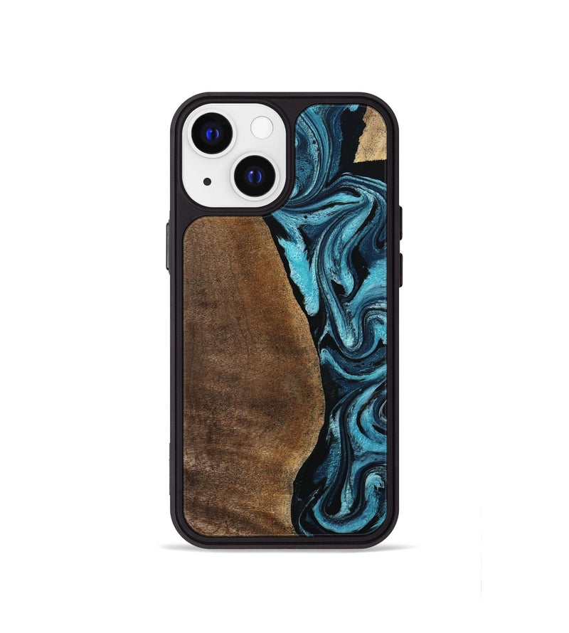 iPhone 13 mini Wood Phone Case - Isis (Blue, 798118)
