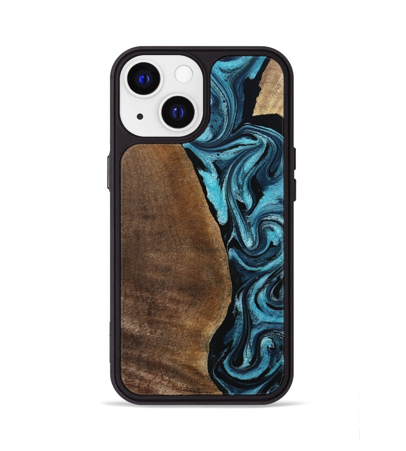 iPhone 13 Wood Phone Case - Isis (Blue, 798118)