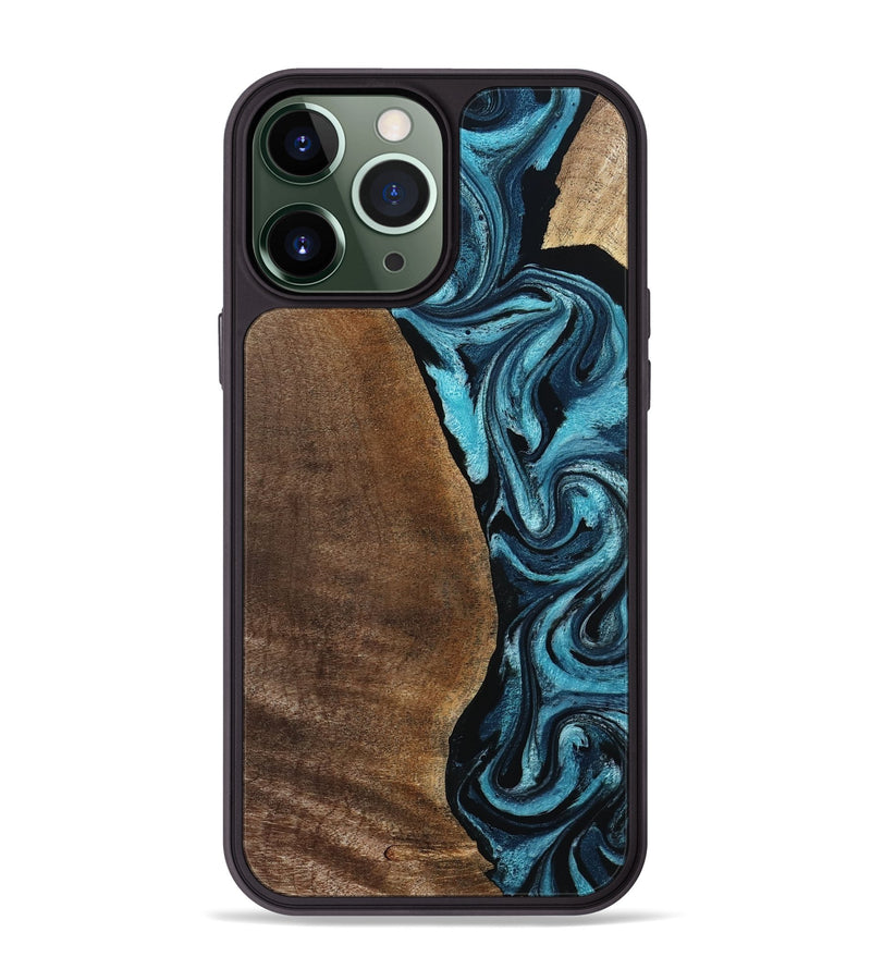 iPhone 13 Pro Max Wood Phone Case - Isis (Blue, 798118)