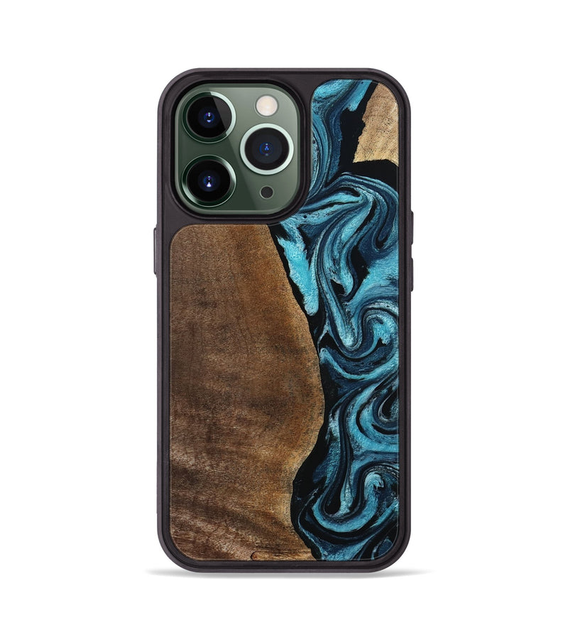 iPhone 13 Pro Wood Phone Case - Isis (Blue, 798118)