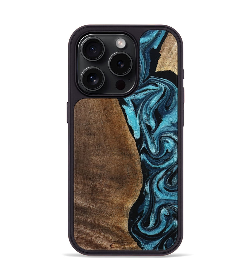iPhone 15 Pro Wood Phone Case - Isis (Blue, 798118)