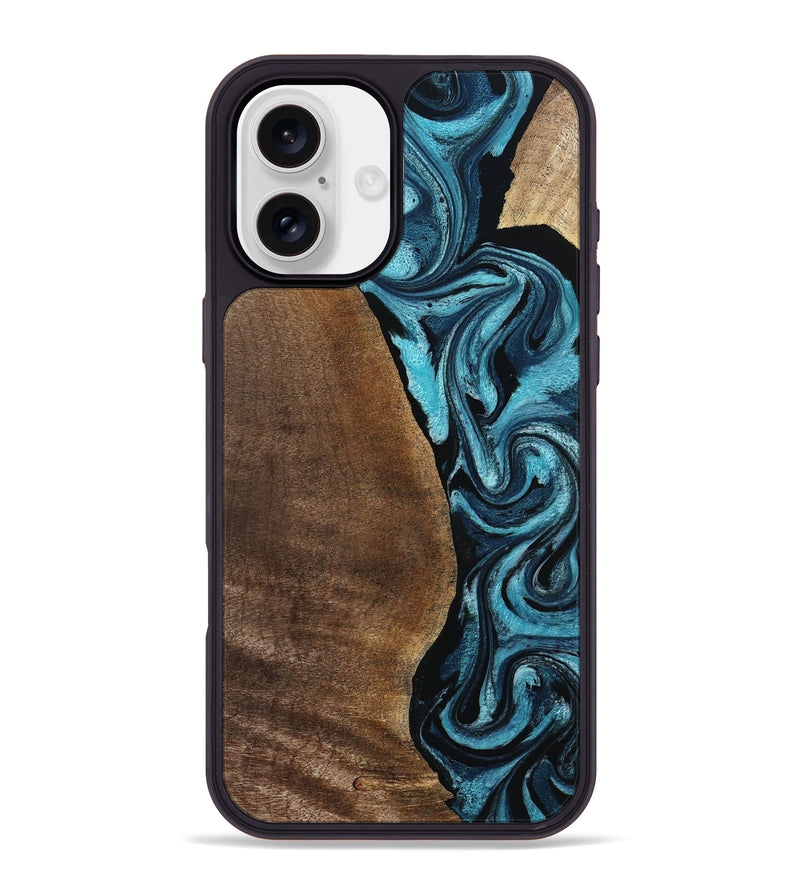 iPhone 16 Plus Wood Phone Case - Isis (Blue, 798118)