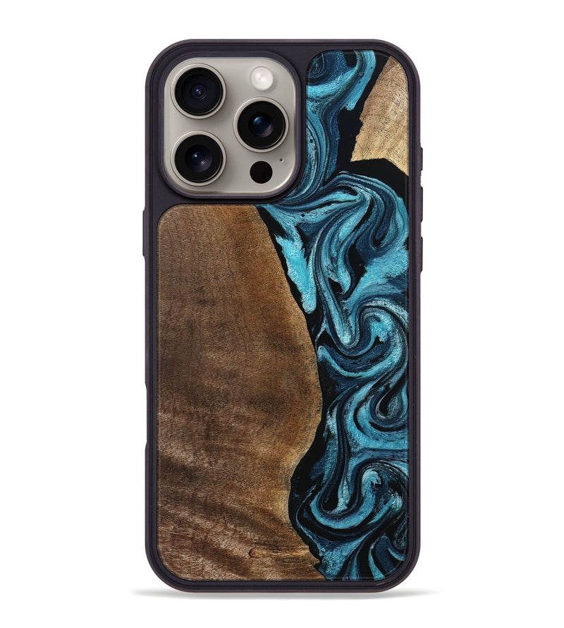 iPhone 16 Pro Max Wood Phone Case - Isis (Blue, 798118)