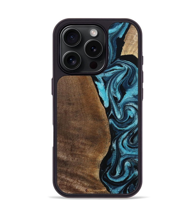 iPhone 16 Pro Wood Phone Case - Isis (Blue, 798118)