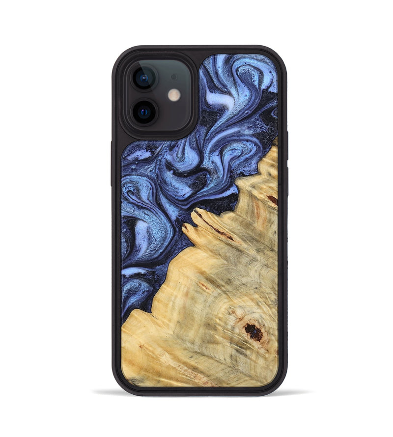 iPhone 12 Wood Phone Case - Joelle (Blue, 798120)