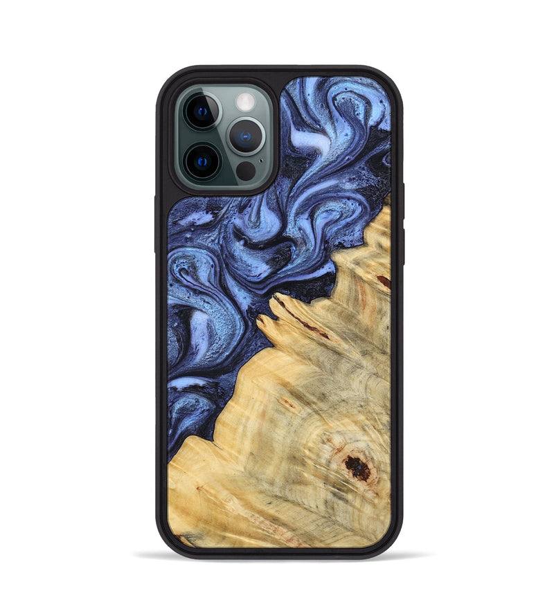 iPhone 12 Pro Wood Phone Case - Joelle (Blue, 798120)