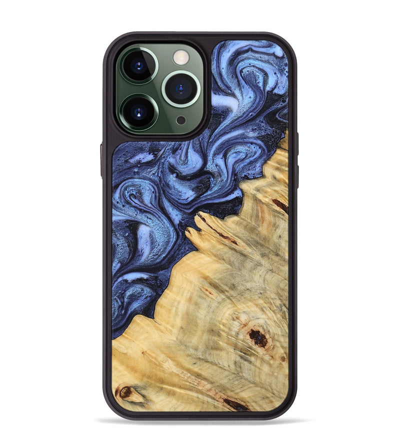 iPhone 13 Pro Max Wood Phone Case - Joelle (Blue, 798120)