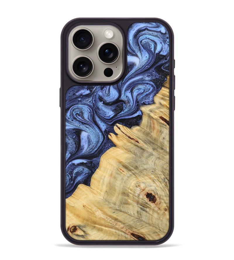 iPhone 15 Pro Max Wood Phone Case - Joelle (Blue, 798120)